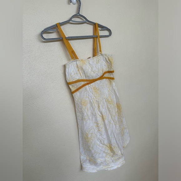 Free People "Dreamer" Yellow Ribbon Cotton Sundress Size 0 - Picture 2 of 11